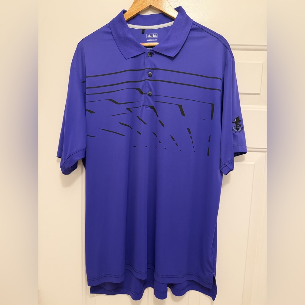 adidas Men's Polo Shirt in Bold Blue with Black Accents